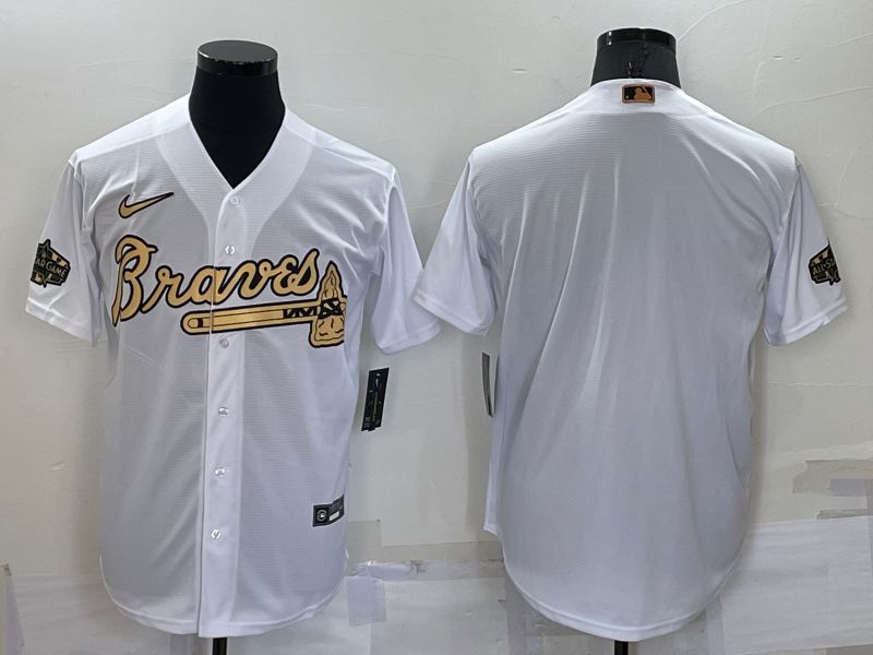 Men Atlanta Braves Blank White 2022 All Star Nike MLB Jersey